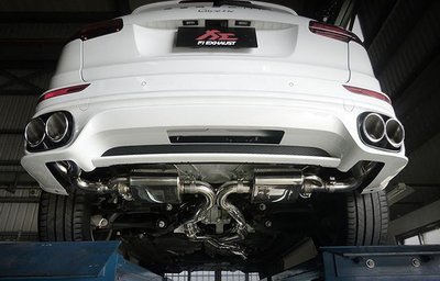 【YGAUTO】FI Porsche Cayenne 958.2 3.6L 2011+ 中尾段閥門排氣管 全新升級 底盤