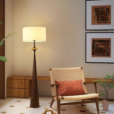 日式簡約客廳沙發邊落地燈ins創意設計感大氣侘寂風臥室立式燈具