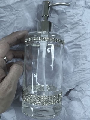 時尚感玻璃水鑽水晶透明按壓瓶~乳液瓶/洗手瓶/沐浴乳