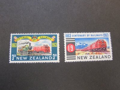 【雲品4】紐西蘭New Zealand 1963 Sc 362-3 set MH 庫號#BP17 80532