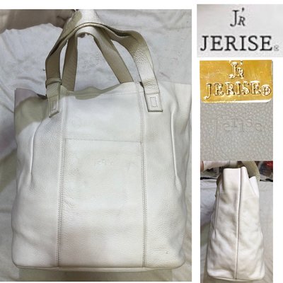 低價起標~㊣韓國精品 Jerise J'R 牛皮側背包 真皮大方包 大托特包 公事包