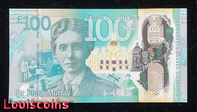 【Louis Coins】B1527-SCOTLAND-2021蘇格蘭塑膠紀念紙幣,100 Pounds
