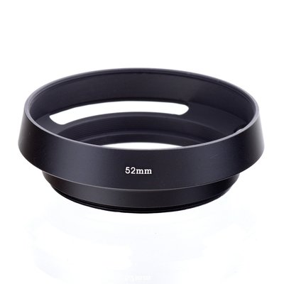 相機用品 黑色Leica徠卡遮光罩52mm 鏡頭金屬斜型鏤空罩 鏤空遮光罩