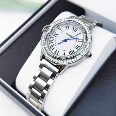女士手錶亞時頓腕表時尚鑲鉆藍精鋼氣球防水氣質女表外貿手表