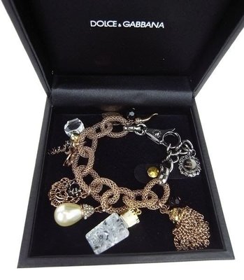 Dolce & Gabbana BH0037 Bracciale Ottone 水晶珍珠墜飾金手鍊
