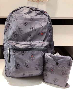 [日本．散策]【日本小熊維尼可折疊收納後背包】