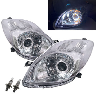卡嗶車燈 適用於 DAIHATSU 大發 Charade XP90 11-13 三門車/五門車 LED光圈 鹵素魚眼大燈