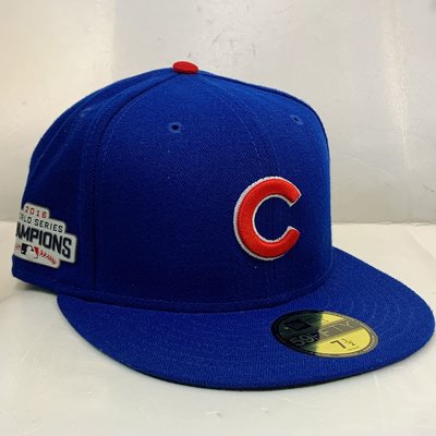 CA-美國職棒【芝加哥小熊】MLB 2016年 通用×世界大賽冠軍布標 球員帽-7 1/2 (寶藍 NEW ERA)