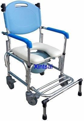 鋁製 附輪便器椅 洗澡椅 可掀扶手 全新款