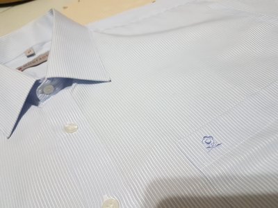 (M275) MONTAGUT 條紋長袖襯衫 水藍色 41號