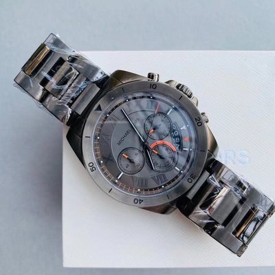 現貨MK8465 精鋼錶帶 大錶盤三眼手錶 腕錶 MK男錶 美國Outlet代購100%正品 現貨附購買證明星同款熱銷