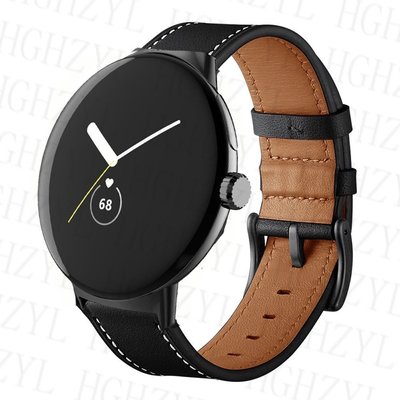 熱銷 Google Pixel 手錶替換錶帶皮革錶帶 Pixel 錶帶錶帶錶帶手鍊配件皮革錶帶--可開發票