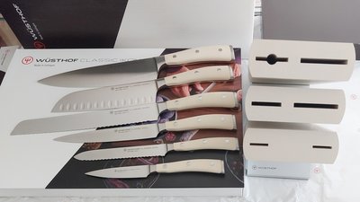 《WUSTHOF》德國三叉牌CLASSIC IKON creme 7件刀具座組 德國製