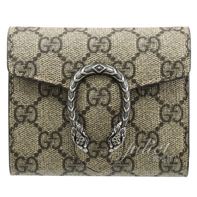 【茱麗葉精品】全新精品 GUCCI 專櫃商品 627073 Dionysus 經典虎頭釦飾三式零錢短夾.駝 預購無現貨