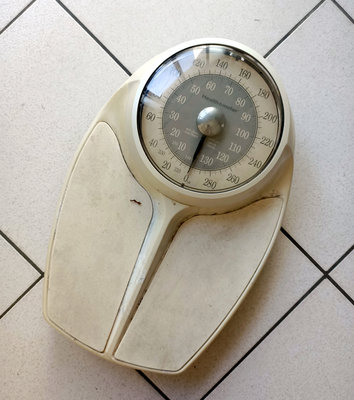 美國Health o meter 早期鐵殼指針式體重計
