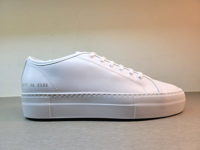 [全新真品代購] COMMON PROJECTS 經典款 白色皮革 厚底鞋 (Tournament)