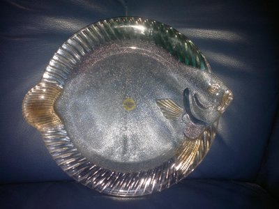 ♡日本【SOGA】知名玻璃廠製品魚型水果盤(未使用過)