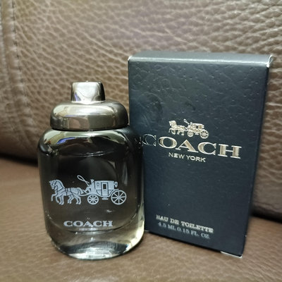 COACH時尚經典男性淡香水迷你瓶4.5ml*全新專櫃商品效期2028年