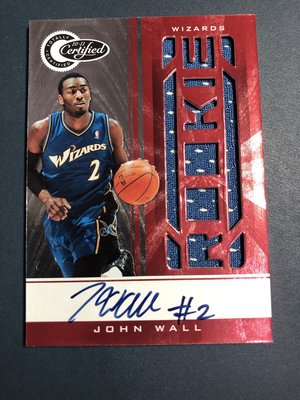 2010-11 John Wall Totally Certified RPA RC Patch /99 新人限量簽名卡