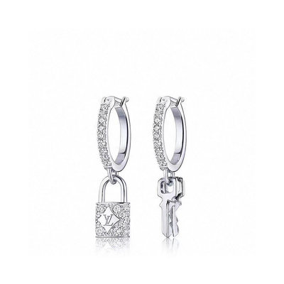 新款 Lv  鎖頭鑰匙 耳環 路易威登耳釘Diamond Blossom系列  閃耀的光芒讓你在這個夏天 顯 NO72914