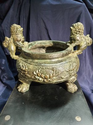 清代款大明宣德年製銅爐(寬30高20.5cm重5kg)