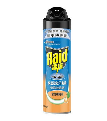 Raid雷達 雙孔噴頭殺蟲劑 500ML 柑橘精油