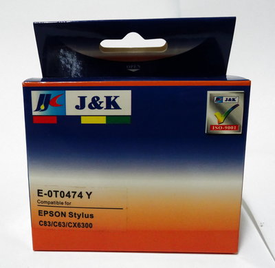 EPSON 副廠墨水匣 相容墨水匣 E-0T0474Y 黃色 適用 C83 / C63 / CX6300 印表機