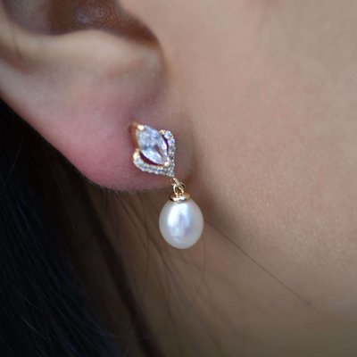 珍珠2023年新款潮珍珠耳釘天然淡水珍珠純銀針輕奢耳飾高級感洋氣耳環