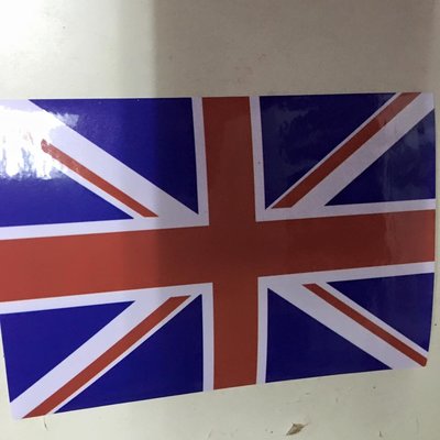 #進口全新 搖滾  貼紙 UK union jack 英國國旗 約7 x 11 cm
