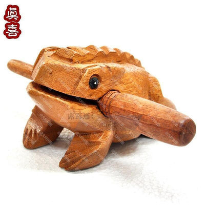 泰國木制雕刻蟾蜍木藝禮品木魚景區旅游紀念品發聲木制青蛙擺件~上新