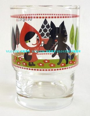 ＊丹藍寶貝＊日本進口 DECOLE＜Otogicco 小紅帽＞小紅帽與大野狼系列-可愛造型透明玻璃杯