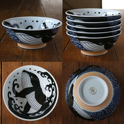 日本製 鯨魚 深盤 拉麵碗 美濃燒 餐盤 餐碗 飯碗 盤子 日本餐具