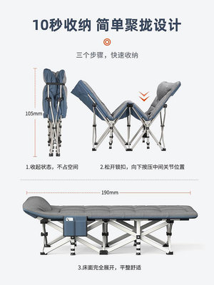 折疊床單人床家用便攜多功能躺椅辦公室簡易午休床陪護午睡行軍床