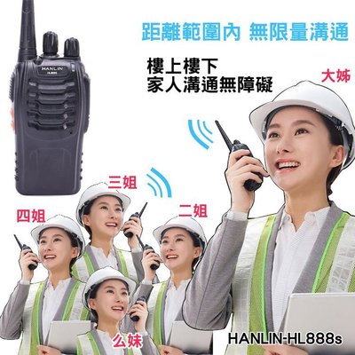 HANLIN-HL888S UHF免執照 無線電對講機 調頻對講機 人體工學機身設計