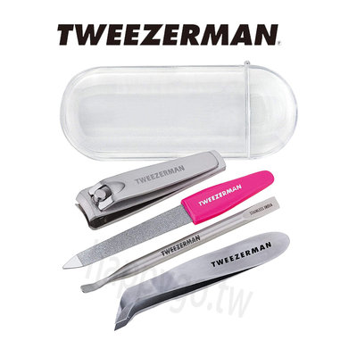 德國 雙人 Tweezerman 微之魅 專業美甲組 4件組 指甲剪 指甲刀 指甲組 角質鉗 指甲銼 指甲清潔棒