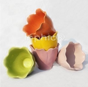 INPHIC-陶瓷小花盆 多肉植物花盆 桌面花插 無底洞 3入
