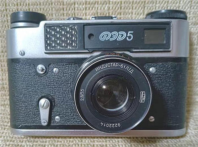懷舊早期蘇聯出產費德費得費特FED5老式機械金屬膠片照相機，