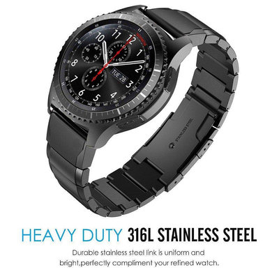 【熱賣精選】22mm通用錶帶 Galaxy Watch錶帶 三星S3 Classic錶帶 華為watch GT3 SE金屬不鏽鋼錶帶
