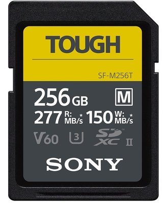 SONY SF-M256T SDXC-256GB V60 記憶卡 防水防塵耐高低溫 277MB/s UHS-II 公司貨