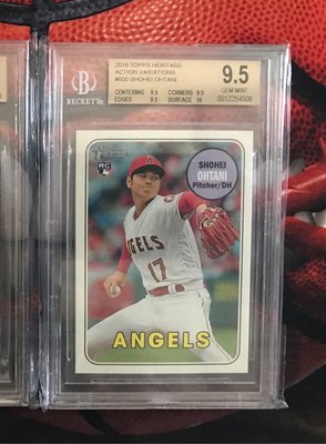 2018 Topps Heritage High Number Shohei Ohtani (Action Variation) BGS9.5 RC 大谷MVP
