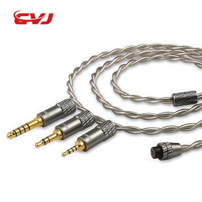 Cvj LS200 雙絞鍍銀升級耳機線帶麥克風連接器 2.5 3.5 4.4 Type C 適用於 TRN KZ Kon