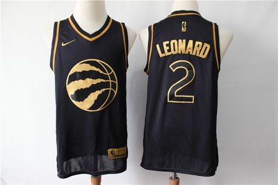 科懷·雷納德 （Kawhi Leonard） NBA多倫多暴龍隊2號 球衣 黑金色