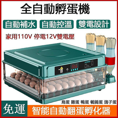 110V孵蛋機 全自動孵蛋器 自動翻蛋孵化機 雞鴨鵝鴿子孵化器小型控溫孵化箱孵蛋箱鵪鶉孵蛋機保溫箱
