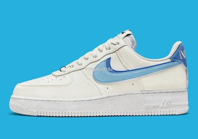 【代購】Nike Air Force1 LOW'07 水藍 天空藍低幫時尚百搭滑板鞋DQ0359-100 男女鞋