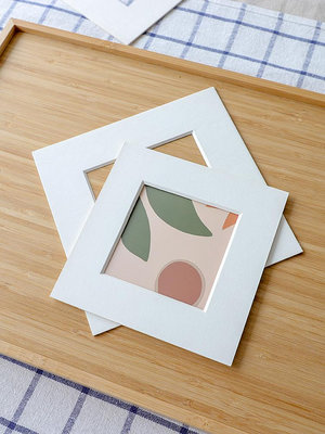 方形卡紙 相框照片墻畫框相框卡紙 7寸8寸10寸7x12寸16寸A4米色
