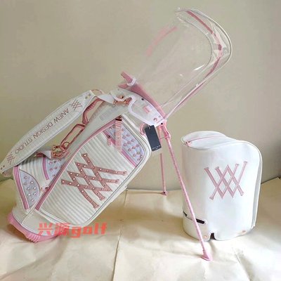新款ANEW高爾夫球包時尚潮流支架包PU防水白粉色golf球桿包女