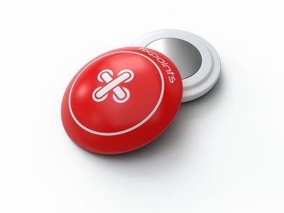 紅色鈕扣-德國騛點/fixpoints號碼布磁扣(1組四顆),不讓別針勾壞衣服布料.簡單,快速,安全.共15種款式