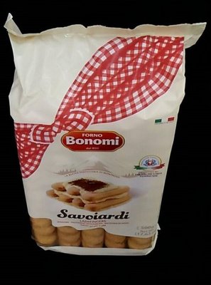 【松利烘焙】~義大利進口白朗妮手指餅乾、蛋糕圍邊、提拉米蘇食材500g/包$150。單吃也Ok喔~