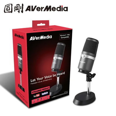 AVERMEDIA AM310 圓剛 黑鳩USB電容式麥克風 直播 演唱 錄音 隨插即用 MICROPHONE 台中
