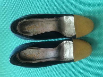 [[二手 私物自售 無附件 品牌真品]] YSL 女鞋 多色拼接厚底鞋